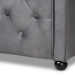 Baxton Studio Freda Transitional and Contemporary Grey Velvet Fabric Upholstered and Button Tufted Full Size Daybed - BSOFreda-Grey Velvet-Daybed-Full