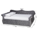Baxton Studio Abbie Traditional and Transitional Grey Velvet Fabric Upholstered and Crystal Tufted Queen Size Daybed - BSOAbbie-Grey Velvet-Daybed-Queen