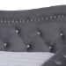 Baxton Studio Abbie Traditional and Transitional Grey Velvet Fabric Upholstered and Crystal Tufted Queen Size Daybed - BSOAbbie-Grey Velvet-Daybed-Queen