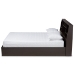 Baxton Studio Geoffrey Modern and Contemporary Dark Brown Finished Wood Queen Size Platform Storage Bed with Shelves - BSOSEBED13014026-Modi Wenge-Queen
