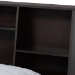 Baxton Studio Geoffrey Modern and Contemporary Dark Brown Finished Wood Queen Size Platform Storage Bed with Shelves - BSOSEBED13014026-Modi Wenge-Queen