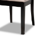 Baxton Studio Minette Modern and Contemporary Sand Fabric Upholstered Espresso Brown Finished 2-Piece Wood Dining Chair Set - BSORH319C-Sand/Dark Brown-DC-2PK