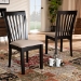 Baxton Studio Minette Modern and Contemporary Sand Fabric Upholstered Espresso Brown Finished 2-Piece Wood Dining Chair Set - BSORH319C-Sand/Dark Brown-DC-2PK