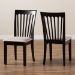 Baxton Studio Minette Modern and Contemporary Sand Fabric Upholstered Espresso Brown Finished 2-Piece Wood Dining Chair Set - BSORH319C-Sand/Dark Brown-DC-2PK