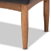 Baxton Studio Arvid Mid-Century Modern Dark Brown Faux Leather Upholstered Wood Dining Bench - BSOBBT8051-Dark Brown/Walnut-Bench