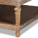 Baxton Studio Kelly Modern and Rustic Beige Linen Fabric Upholstered and Greywashed Wood Cocktail Ottoman - BSOJY-0001-Beige/Greywashed-Otto