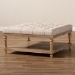 Baxton Studio Kelly Modern and Rustic Beige Linen Fabric Upholstered and Greywashed Wood Cocktail Ottoman - BSOJY-0001-Beige/Greywashed-Otto