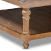 Baxton Studio Kelly Modern and Rustic Grey Linen Fabric Upholstered and Greywashed Wood Cocktail Ottoman - BSOJY-0001-Grey/Greywashed-Otto
