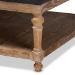 Baxton Studio Kelly Modern and Rustic Charcoal Linen Fabric Upholstered and Greywashed Wood Cocktail Ottoman - BSOJY-0001-Charcoal/Greywashed-Otto
