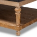 Baxton Studio Lindsey Modern and Rustic Charcoal Linen Fabric Upholstered and Greywashed Wood Cocktail Ottoman - BSOJY-0002-Charcoal/Greywashed-Otto