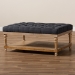 Baxton Studio Lindsey Modern and Rustic Charcoal Linen Fabric Upholstered and Greywashed Wood Cocktail Ottoman - BSOJY-0002-Charcoal/Greywashed-Otto