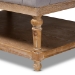 Baxton Studio Lindsey Modern and Rustic Grey Linen Fabric Upholstered and Greywashed Wood Cocktail Ottoman - BSOJY-0002-Grey/Greywashed-Otto