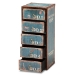 Baxton Studio Alba Vintage Rustic French Inspired Blue Finished Wood 5-Drawer Accent Storage Cabinet - BSOSJ14502-Blue-5DW-Cabinet