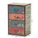 Baxton Studio Amandine Vintage Rustic French Inspired Multicolor Finished Wood 4-Drawer Accent Storage Cabinet - BSOSJ14512-Multi-4DW-Cabinet