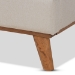 Baxton Studio Gretchen Modern and Contemporary Light Beige Fabric Upholstered and Walnut Brown Finished Wood Queen Size Platform Wingback Bed - BSOBBT6917-Light Beige/Walnut-Queen