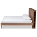 Baxton Studio Danielle Traditional and Transitional Rustic Ash Walnut Brown Finished Wood King Size Platform Storage Bed with Built-In Shelves - BSOMG0018-Ash Walnut-King