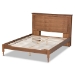 Baxton Studio Danielle Traditional and Transitional Rustic Ash Walnut Brown Finished Wood King Size Platform Storage Bed with Built-In Shelves - BSOMG0018-Ash Walnut-King