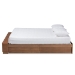 Baxton Studio Arthur Modern Rustic Ash Walnut Brown Finished Wood Full Size Platform Bed with Built-In Shelves - BSOMG6001-1S-Ash Walnut-4DW-Full