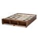 Baxton Studio Arthur Modern Rustic Ash Walnut Brown Finished Wood Full Size Platform Bed with Built-In Shelves - BSOMG6001-1S-Ash Walnut-4DW-Full
