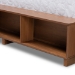 Baxton Studio Arthur Modern Rustic Ash Walnut Brown Finished Wood Full Size Platform Bed with Built-In Shelves - BSOMG6001-1S-Ash Walnut-4DW-Full