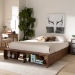 Baxton Studio Arthur Modern Rustic Ash Walnut Brown Finished Wood Full Size Platform Bed with Built-In Shelves - BSOMG6001-1S-Ash Walnut-4DW-Full