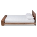 Baxton Studio Regina Modern Rustic Ash Walnut Brown Finished Wood Full Size Platform Storage Bed with Built-In Shelves - BSOMG0017-Ash Walnut-Full