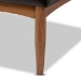 Baxton Studio Arvid Mid-Century Modern Dark Brown Faux Leather Upholstered 3-Piece Wood Dining Nook Set - BSOBBT8051-Dark Brown/Walnut-3PC Dining Nook Set