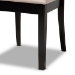 Baxton Studio Minette Modern and Contemporary Sand Fabric Upholstered Espresso Brown Finished Wood 7-Piece Dining Set - BSORH319C-Sand/Dark Brown-7PC Dining Set