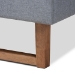 Baxton Studio Rina Modern and Contemporary Dark Grey Fabric Upholstered and Ash Walnut Brown Finished Wood Full Size Platform Bed - BSORina-Dark Grey/Ash Walnut-Full