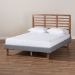 Baxton Studio Rina Modern and Contemporary Dark Grey Fabric Upholstered and Ash Walnut Brown Finished Wood Full Size Platform Bed - BSORina-Dark Grey/Ash Walnut-Full