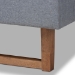 Baxton Studio Gabriela Rustic Modern Dark Grey Fabric Upholstered and Ash Walnut Brown Finished Wood Full Size Platform Bed - BSOGabriela-Dark Grey/Ash Walnut-Full