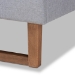 Baxton Studio Eloise Rustic Modern Light Grey Fabric Upholstered and Ash Walnut Brown Finished Wood Full Size Platform Bed - BSOEloise-Light Grey/Ash Walnut-Full