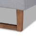 Baxton Studio Luciana Modern and Contemporary Light Grey Fabric Upholstered and Ash Walnut Brown Finished Wood Full Size Platform Bed - BSOLuciana-Light Grey/Ash Walnut-Full