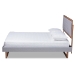 Baxton Studio Livinia Modern Transitional Light Grey Fabric Upholstered and Ash Walnut Brown Finished Wood Full Size Platform Bed - BSOLivinia-Light Grey/Ash Walnut-Full