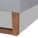 Baxton Studio Livinia Modern Transitional Light Grey Fabric Upholstered and Ash Walnut Brown Finished Wood Full Size Platform Bed - BSOLivinia-Light Grey/Ash Walnut-Full