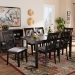 Baxton Studio Minette Modern and Contemporary Gray Fabric Upholstered and Espresso Brown Finished Wood 7-Piece Dining Set - BSORH319C-Grey/Dark Brown-7PC Dining Set
