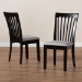 Baxton Studio Minette Modern and Contemporary Gray Fabric Upholstered and Espresso Brown Finished Wood 2-Piece Dining Chair Set - BSORH319C-Grey/Dark Brown-DC-2PK