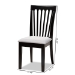 Baxton Studio Minette Modern and Contemporary Gray Fabric Upholstered and Espresso Brown Finished Wood 2-Piece Dining Chair Set - BSORH319C-Grey/Dark Brown-DC-2PK