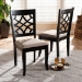 Baxton Studio Mael Modern and Contemporary Sand Fabric Upholstered and Espresso Brown Finished Wood 2-Piece Dining Chair Set - BSORH331C-Sand/Dark Brown-DC-2PK