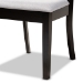 Baxton Studio Clarke Modern and Contemporary Grey Fabric Upholstered and Espresso Brown Finished Wood 5-Piece Dining Set - BSORH329C-Grey/Dark Brown-5PC Dining Set