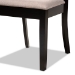 Baxton Studio Clarke Modern and Contemporary Sand Fabric Upholstered and Espresso Brown Finished Wood 5-Piece Dining Set - BSORH329C-Sand/Dark Brown-5PC Dining Set