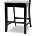 Baxton Studio Chandler Modern and Contemporary Grey Fabric Upholstered and Espresso Brown Finished Wood 2-Piece Counter Height Pub Chair Set - BSORH329P-Grey/Dark Brown-PC