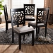 Baxton Studio Jackson Modern and Contemporary Grey Fabric Upholstered and Espresso Brown Finished Wood 4-Piece Dining Chair Set - BSORH310C-Grey/Dark Brown-DC-4PK