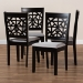Baxton Studio Jackson Modern and Contemporary Grey Fabric Upholstered and Espresso Brown Finished Wood 4-Piece Dining Chair Set - BSORH310C-Grey/Dark Brown-DC-4PK