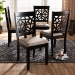Baxton Studio Jackson Modern and Contemporary Sand Fabric Upholstered and Espresso Brown Finished Wood 4-Piece Dining Chair Set - BSORH310C-Sand/Dark Brown-DC-4PK