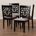Baxton Studio Jackson Modern and Contemporary Sand Fabric Upholstered and Espresso Brown Finished Wood 4-Piece Dining Chair Set - BSORH310C-Sand/Dark Brown-DC-4PK