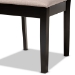 Baxton Studio Jackson Modern and Contemporary Sand Fabric Upholstered and Espresso Brown Finished Wood 5-Piece Dining Set - BSORH310C-Sand/Dark Brown-5PC Dining Set