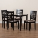 Baxton Studio Jackson Modern and Contemporary Sand Fabric Upholstered and Espresso Brown Finished Wood 5-Piece Dining Set - BSORH310C-Sand/Dark Brown-5PC Dining Set