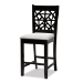 Baxton Studio Devon Modern and Contemporary Grey Fabric Upholstered and Espresso Brown Finished Wood 5-Piece Pub Dining Set - BSORH310P-Grey/Dark Brown-5PC Pub Set