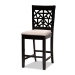 Baxton Studio Devon Modern and Contemporary Sand Fabric Upholstered and Espresso Brown Finished Wood 5-Piece Pub Dining Set - BSORH310P-Sand/Dark Brown-5PC Pub Set
